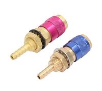 Cryfokt Adaptateur de Gaz en Laiton Refroidi à L'eau, Ensemble de Connecteurs Rapides pour Torche de Soudage PTA DB MIG TIG, Sûr et sans Odeur, Portable pour un Transport Facile, Paquet de 2 pour