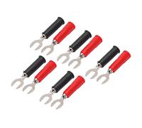 Cryfokt Adaptateur de Prise Résistant à Haute Pression en Forme de U pour équipement électronique, Connexion Stable, pour équipement Industriel, 10 Pièces J.20019 6 Mm Type U vers Fiche Banane