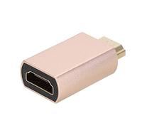 Cryfokt Adaptateur HDMI Mâle vers Femelle en Métal Rose, Affichage Virtuel HDMI, pour écran/TV LCD