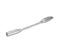 Cryfokt Adaptateur USB C vers 3,5 Mm, Cuivre plaqué Argent, Puce Premium Intégrée pour S24 S23, Profitez de la Musique et des Vidéos à Tout Moment