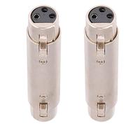 Cryfokt Adaptateur XLR Femelle à Femelle en Alliage de Zinc, Connecteur de Microphone Super Durable pour Microphone, Idéal pour les Joueurs, les Guitares, 2 Pièces