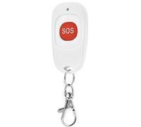 Cryfokt Alarme de Bouton d'urgence étanche sans Fil, Conception Compacte pour Aide d'urgence, Applicable à la sécurité Domestique ABS Blanc 2,3x1,4x0,5 Pouces