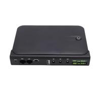 Cryfokt Alimentation sans Interruption DC 36W, Onduleur avec POE pour | Batterie de secours pour modem optique, sortie 2,5 A, affichage LED, batterie remplaçable, ports LAN USB DC