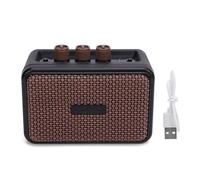 Cryfokt Amplificateur pour Guitare électrique, Enceinte Combo Portable avec | Structure ABS Durable, Doubles Haut-parleurs, Batterie 2000 MAh, Prise Casque, Entrée AUX/MIC.