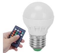 Cryfokt Ampoule RGB+W à Changement de Couleur 3W E27 avec Télécommande pour une Ambiance Romantique, sans Danger pour les Yeux, 1 unité