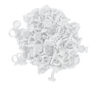 Cryfokt Anneau de Colle pour Extensions de Cils, Gobelets Fleuris Jetables à Haute efficacité pour Techniciens Professionnels des Cils, 100 Pièces (WHITE)