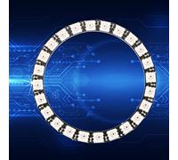 Cryfokt Anneau Lumineux LED 24 Bits avec Pilotes Intégrés, pour Projets de Bricolage et Décoration, 3,3 Pouces, 1 Pièce, Anneau LED RGB, Ultra Lumineux, 5050 Lumières