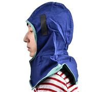Cryfokt AP-6670 Capot de Protection de Soudage Ignifuge Bleu élégant Capuchon de Protection Complet pour Les Opérations Mécaniques Matériau Lavable Ignifuge Taille Libre