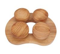 Cryfokt Appui-tête de Sauna en Bois, Oreiller de Sauna avec Disque Rotatif, Accessoire de pour Le Soulagement de la Douleur au Cou et la Relaxation, Essentiel pour Le Confort de la Chambre du