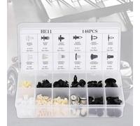 Cryfokt Assortiment de Rivets de Garniture de Goupilles de Poussée, en Nylon Durable, Adaptés aux Accessoires de Remplacement, 146 Pièces