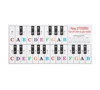 Cryfokt Autocollant de Piano Autocollant étiquettes de Touches Colorées Conception Transparente pour la Protection des Débutants 10,2 X 9,4 Pouces 1 Ensemble