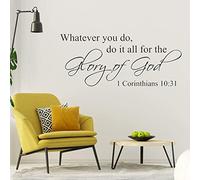 Cryfokt Autocollant Mural Adhésif Imperméable et Amovible, Citation de Devise, pour Chambre à Coucher, Salon, Décoration de la Maison, Matériau PVC 23,6x10,6 Pouces