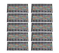 Cryfokt Autocollants D'échelle de Notes Codées Outil de Mémorisation Rapide pour Les Apprenants de Guitare 10 Feuilles D'autocollants de Touche pour Guitares Folk Conception Légère et Portable