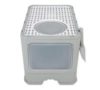 Cryfokt Bac à Litière Gris pour Chat, Contrôle des Odeurs, Type Tiroir pour Un Nettoyage Facile, Boîte de Toilette pour Chaton Entièrement Fermée pour Grand Espace