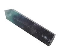 Cryfokt Baguette Hexagonale en Pierre de Fluorite Naturelle pour la Chance et la Concentration, Lisse, Lignes Uniques, Décoration Parfaite pour la Maison ou cadeau. (32.00)