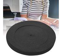 Cryfokt Bande élastique Tricotée de qualité, Accessoires de Couture pour Vêtements de Protection, 15MM, Noir, 1 Rouleau (BLACK #14)