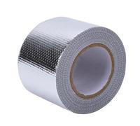 Cryfokt Bande Réfléchissante de Bouclier Thermique pour Isolation Haute Température 2 Pouces X 32,8 Pieds Protection Thermique Automobile Universelle pour Voitures et Motos (SILVER)