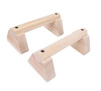 Cryfokt Barres de Pompes en Bois, Barres Parallèles Robustes à Largeur Réglable, équipement d'entraînement avec Coussinets en Caoutchouc Antidérapants pour la Salle de Gym à Domicile, la Poitrine,