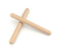 Cryfokt Bâton de Rythme pour Enfants, Instrument de Percussion, Bâtons Musicaux éducatifs, Bois Massif de qualité Supérieure, Outil éducatif Précoce pour Cours de Musique à L'école, 2 Pièces (paire)