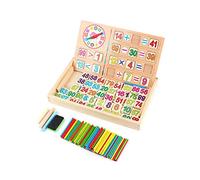 Cryfokt Bâtons de Jouets éducatifs Mathématiques pour Enfants, Jeu de Comptage Lumineux pour Améliorer le Calcul et L'imagination, 48 Pièces en Bois Colorées, Parfaits pour une Utilisation Préscolaire