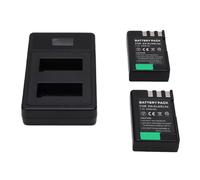 Cryfokt Batterie d'appareil Photo, Chargeur USB à Double Emplacement 2000 MAh de Remplacement pour D40 D40x D60 D3000 avec écran LED et Kit de Voyage
