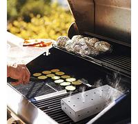 Cryfokt BBQ Smoker Box Heat Resistant Grill Tool for Charcoal and Wood