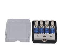 Cryfokt Bloc de Distribution D'énergie Haute Performance 60A, Porte-fusible Audio, Utilisation Polyvalente pour Voitures, Camping-cars et Systèmes Solaires, 1 Entrée 4 Sorties