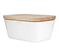 Cryfokt Boîte à Beurre Multifonctionnelle, Corps en Mélamine, Petite Planche à Découper, Outil de Cuisine pour Maison Hôtel Blanc 2x5.1x2.9in (250#)