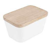 Cryfokt Boîte à Beurre Multifonctionnelle, Corps en Mélamine, Petite Planche à Découper, Outil de Cuisine pour Maison Hôtel Blanc 2x5.1x2.9in (400#)