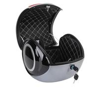 Cryfokt Boîte Arrière de Coffre de L, Doublure Thermo-Isolante, Look Sportif Résistant à l'eau, Installation Pratique pour Les Cyclistes, Matériau ABS (Gray)