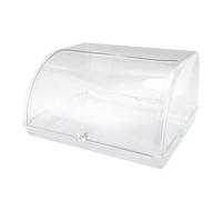 Cryfokt Boîte de Couvercle en Rouleau Transparent, Boîte de Rangement à thé à Top Flip Top avec Porte-rangement en Acrylique ondulé pour Comptoir de Cuisine, Produits à Pâtisserie