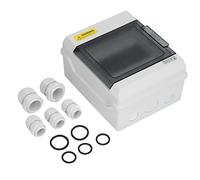 Cryfokt Boîte de Distribution sur Rail DIN 6 Voies, étanche IP66, Couvercle Transparent, Installation Facile pour équipements électriques et de Communication, ABS + PC 7,9 X 6,5 X 3,9 Pouces