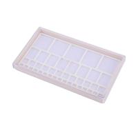 Cryfokt Boîte de Rangement de Pièces de Montre, Organisateur D'outils Robuste avec Compartiments Amovibles pour Horlogers, Vis à Bijoux, Matière Plastique, pour Les Réparations et L'artisanat (Beige)