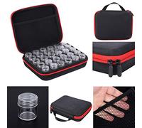 Cryfokt Boîte de Rangement pour Accessoires de Peinture Diamant, 30 Emplacements, Compartiments Transparents, Conception de Valise pour un Voyage Facile, pour les Amateurs de Bricolage, Nylon + PP,