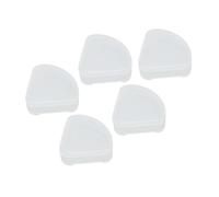 Cryfokt Boîte de Rangement Triangulaire Transparente pour Bouffées de Poudre, Ensemble de 5 Conteneurs de Bouffées de Maquillage pour Capsules de Perles, Bureau et Salles D'eau en Plastique