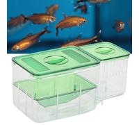 Cryfokt Boîte d'élevage de Poissons d'aquarium, Isolation Double Couche pour la Survie des Alevins du Nouveau-né avec Incubateur en Plastique de Prévention des Attaques pour Adultes pour Crevettes