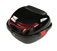 Cryfokt Boîte Supérieure Arrière de Moto, Mallette de Rangement étanche et Verrouillable pour Les Passionnés de Moto, en Matériau PP Haute Résistance (Black)