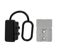 Cryfokt Boîtier de Batterie avec Couvercle Anti-poussière et Poignée 120 A DC 600 V Connecteur de Prise D'alimentation pour Camion, Chariot élévateur, Fauteuil Roulant, Kit de Connecteur de Câble