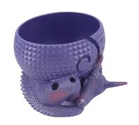 Cryfokt Bol de Rangement Décoratif Porte-Fil Dragon et œuf fabriqué à la Main, Excellente Idée Cadeau pour les Amateurs D'artisanat de Fil 6,3 X 9,3 Pouces (PURPLE)