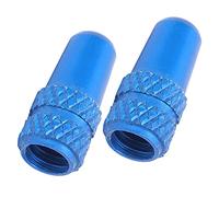 Cryfokt Bouchons de Pneu de Vélo Bouchons de Valve Presta Accessoires de Vélo Attrayants en Alliage D'aluminium Paquet de 2 Pièces pour et de Montagne (Bleu Clair)