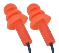 Cryfokt Bouchons D'oreille en Silicone Filaires Détectables en Métal, Lavables et Réutilisables, Réduction du Bruit de 25db pour les Travailleurs, Bleu + Rouge