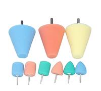 Cryfokt Boule de Polissage Cône de Polissage éponge pour Moyeu de Roue Automobile, Kit de Métallique 9 Pièces, Réutilisable et Polyvalent, Facile à Nettoyer