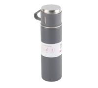 Cryfokt Bouteille Thermique Isolée par Tasse Sous Vide en Acier Inoxydable de 500 Ml pour les Voyages en Plein Air, Fond Antidérapant, Garde L'eau Chaude, Portable, Matériau 304 (GREY)