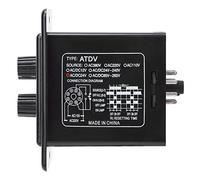 Cryfokt Bouton de Commande de Relais à Double Minuterie Marche/arrêt Fonction de Mise Hors Tension et de Mise Sous Tension Réglable de 6 à 60 M pour Circuit de Contrôle automatisé Utilisation (DC24V)