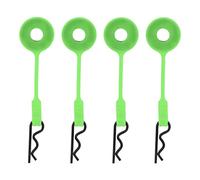 Cryfokt Broches de Clips de Carrosserie RC de Haute qualité, Ensemble Multicolore pour la Fixation du Corps, Outil D'installation Facile pour GEN8 SCX10, 4 Pièces (GREEN)