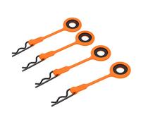 Cryfokt Broches de Clips de Carrosserie RC de Haute qualité, Ensemble Multicolore pour la Fixation du Corps, Outil D'installation Facile pour GEN8 SCX10, 4 Pièces (ORANGE)