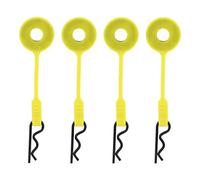 Cryfokt Broches de Clips de Carrosserie RC de Haute qualité, Ensemble Multicolore pour la Fixation du Corps, Outil D'installation Facile pour GEN8 SCX10, 4 Pièces (YELLOW)