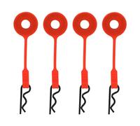 Cryfokt Broches de Clips de Carrosserie RC de Haute qualité, Ensemble Multicolore pour la Fixation du Corps, Outil D'installation Facile pour GEN8 SCX10, 4 Pièces (rouge)