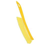 Cryfokt Brosse à Abeilles avec Manche en Plastique Durable, Brosse de Nettoyage de Ruche à une Rangée pour Apiculteurs, Poils Souples pour un Nettoyage Facile du Nid, 17,3 X 3,5 Pouces, Jaune