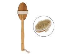 Cryfokt Brosse de Massage avec Manche Pubescens pour L'exfoliation de la Peau et la Stimulation du Métabolisme, Conception Longue 2 en 1, 15,7" pour un Usage Quotidien